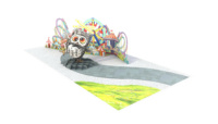 Tarjeta de Felicitación 3D Pop-up con Diseño de Búho en un Parque de Atracciones, Tarjetas Kirigami para Cumpleaños y Graduación, Venta al Por Mayor