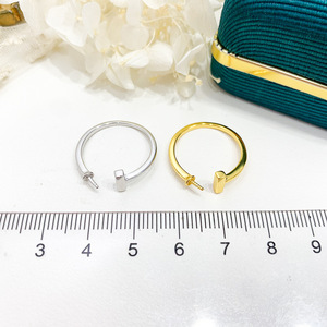 S925 <b>Silver</b> Ring DIY Trendy <b>Silver</b> Jewelry with Inlay 3-4mm <b>Beads</b> and Empty Support 10247 - Product Image 4