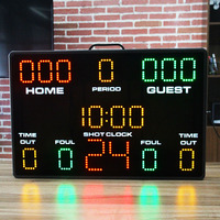 Tableau de scores sportif portable avec réglage de la luminosité et chronomètre pour le basketball