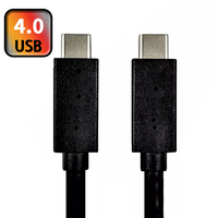 Câble USB certifié USB4.0 Type-C PD 100W 5A à charge rapide avec boîtier métallique et transfert de données pour ordinateur