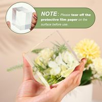 Support de Présentation Carré en Acrylique Transparent Poli Épais Personnalisé de Haute Qualité, Support Portable pour Bagues et Bijoux