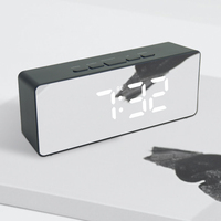 Horloge de table numérique électronique intelligente LED EMAF Home Decor, effet miroir, réveil numérique avec fonction snooze et rétroéclairage