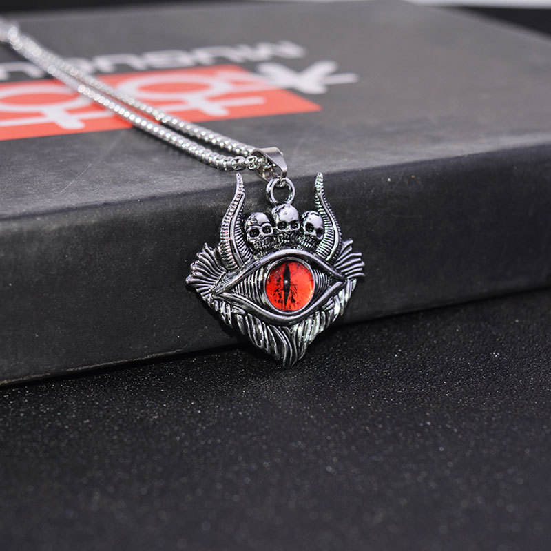 Stainless Steel Necklace for Men Gothic Viking Devil