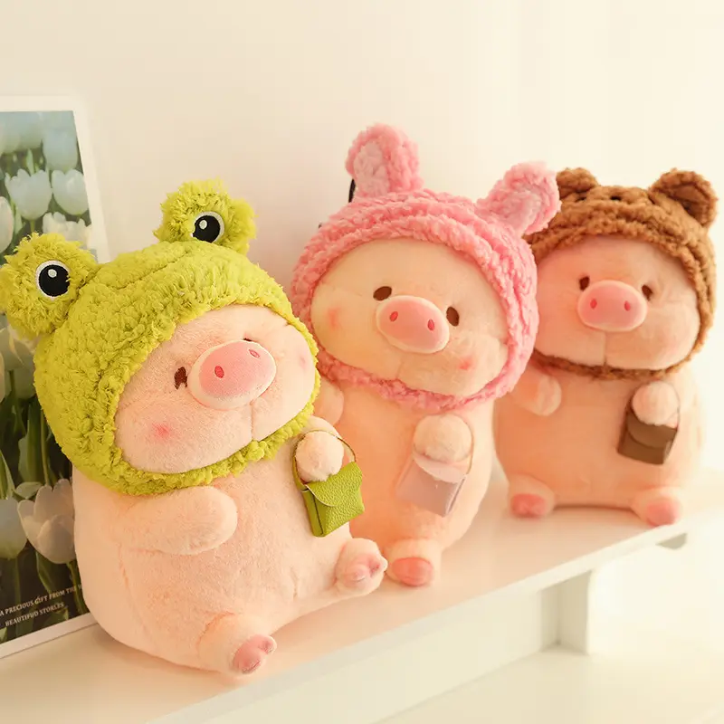 Peluche cochon Kawaii, poupée mignonne, rose, oreiller, animal en peluche, décoration de chambre Kawaii