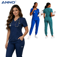 Ensemble de pantalons de jogging extensibles de style athleisure ANNO avec poches pour infirmières, uniformes médicaux d'hôpital, fabricant