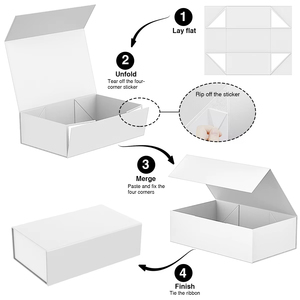 Custom Logo Luxury Recyclable Cardboard Rigid Magnet Box Packaging <b>Paper</b> Folding Magnetic Gift Box With Magnetic Lid - Product Image 2