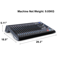 Console de mixage audio professionnelle Biner PG18 intégrée à 18 canaux avec réglage équilibré à 7 segments pour les grandes performances scéniques