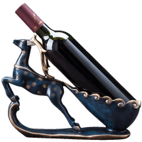 Kreatives Harz-Skulptur-Weinregal mit Hirschfigur, Stilvolle Wohnzimmer-TV-Ständer-Dekoration, Perfektes Einweihungsgeschenk