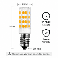 Ampoule LED E14 en céramique plastique 2835, 51 LED, 4W, 400LM, Ra>80, sans scintillement, AC220-240V, certifiée CE, pour usage résidentiel