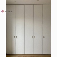 Ensemble de meubles de chambre à coucher chinois avec armoire à tiroirs assemblée, style porte étroite Shaker, finition laquée
