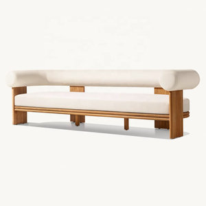 Muebles de Jardín de Teca Indonesia Hechos a Mano, Muebles de Exterior de Lujo para Hotel, Sofá Bondi de Teca Sólida - Product Image 1