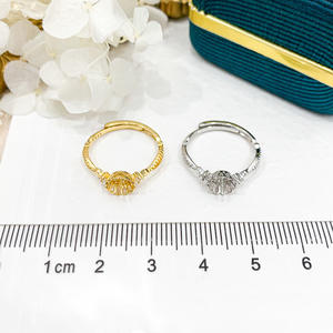 Support de bague en argent S925, accessoires de perles DIY, édition simple, perles de 6 à 8 mm, apprêts de bijoux - 10217 - Product Image 4