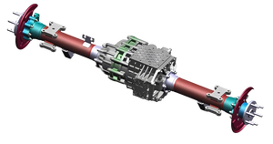 Moteur d'axe parallèle pour véhicule électrique Brogen 60KW 130KW, unité de transmission de puissance pour véhicule électrique - Product Image 5