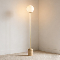 Lampe sur pied moderne en marbre, globe lumineux, éclairage de luxe pour salon, style nordique