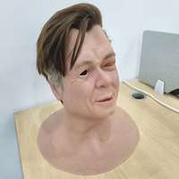 Masque facial en silicone réaliste personnalisé, respirant, pour Halloween, cosplay, fête, mascarade, festival, accessoire de costume