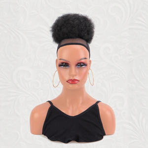 Moño de Cabello Sintético Miss, Fibra de Alta Temperatura, Color Sólido, Peluca de Moda con Flequillo FB111213 - Product Image 3