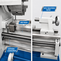 Tour à métaux manuel horizontal robuste Sumore de haute qualité 2m 3m SP2121 avec vitesse de broche de 25 à 1600 tr/min