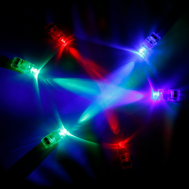 LED Light-Emitting Finger Light Toy Colorful Laser Flash Shining Brightly