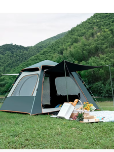 Tente Portable Légère et Automatique de 5 à 8 Personnes avec Revêtement Noir pour Camping Randonnée Parc Voyage en Plein Air Couche Unique - Product Image 6