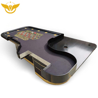 Table de roulette noire YH Disposition de jeu personnalisée Ajoutez votre logo Table de casino pour le jeu de roulette de casino