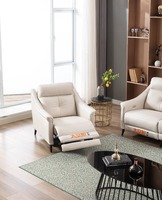 Canapé inclinable élégant au design moderne avec dossier haut et rembourrage confortable
