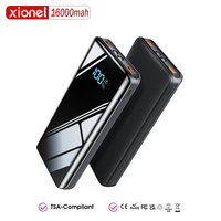 Batterie externe portable QC86 double sortie USB, grande capacité 16000 mAh, logo personnalisé, charge rapide PD20W, Type-C 22,5W