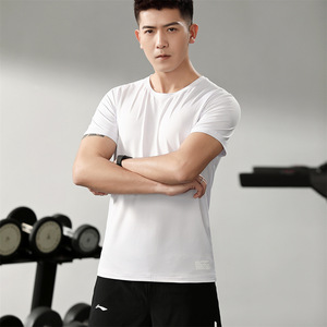 เสื้อยืดกีฬาแบบยูนิเซ็กซ์ ผ้าโพลีเอสเตอร์บาง แห้งเร็ว สำหรับทำงานและเรียน ขายส่ง เสื้อถักฤดูร้อนสำหรับผู้ชาย โพลีเอสเตอร์ 100% คอกลม แขนสั้น - Product Image 2