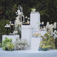 LEXI Nouveau design Colonne carrée en fer pour mariage, socle amovible, professionnel, luxe, couleur personnalisée, décoration extérieure