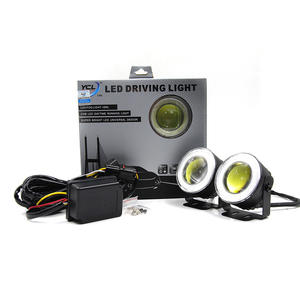 Fari Fendinebbia LED COB YCL con Lenti da 2,5 Pollici 70mm con Occhi di <span class=keywords><strong>Angelo</strong></span> 12V-24V Bianco e Blu Impermeabile IP67 per Auto Universali - Product Image 2