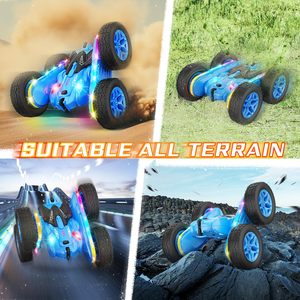 <span class=keywords><strong>Voiture</strong></span> télécommandée 4x4 de cascade 2.4G avec rotation à <span class=keywords><strong>360</strong></span> degrés, double face et feux LED - Product Image 4