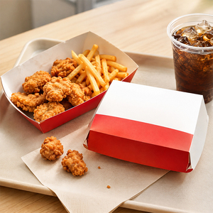 Caja Plegable de Papel Kraft para <span class=keywords><strong>Comida</strong></span> <span class=keywords><strong>Rápida</strong></span>, Ecológica, Resistente a la Grasa, para Hamburguesas, Pollo Frito y Papas Fritas - Product Image 2