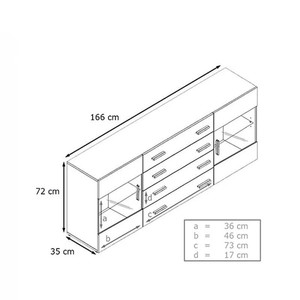 Hiện Đại Có Độ Bóng Cao Trắng Tủ Tủ Tủ Hiển Thị Với RGB LED Ánh Sáng - Product Image 4