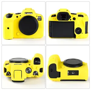 새로운 부드러운 실리콘 갑옷 스킨 케이스 보호 바디 커버 미러리스 DSLR 카메라 가방 캐논 <span class=keywords><strong>EOS</strong></span> R8 R R7 <span class=keywords><strong>RP</strong></span> R5 R6 마크 II R6II - Product Image 3