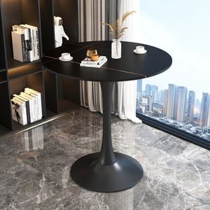 Mesa de Comedor Pequeña y Sencilla para Negociaciones y Recepciones, Mesa Circular para Cafetería, Balcón o Terraza - Product Image 3