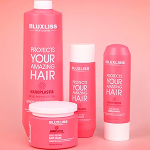 LUXLISS Nano plastia Haarpflege Natürliche Keratin Shampoo Conditioner Bond Reparatur maske Glätten Protein Haar behandlung für SPA - Product Image 1