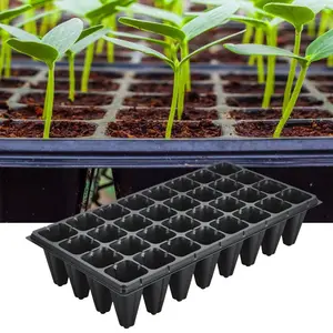 Caja de cultivo para vivero de 32/50/72 orificios bandejas de semillas de alta resistencia, bandeja de semillas duradera de plástico extrafuerte, contenedor de macetas para flores