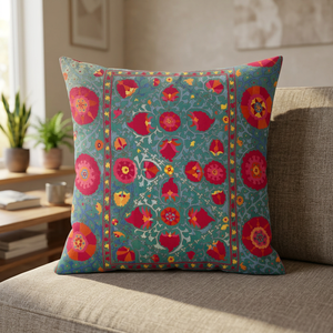 Housse de coussin imprimée personnalisée, produit en vrac fait à la main de forme carrée et de taille amovible et lavable pour la maison ou l'hôtel - Product Image 3