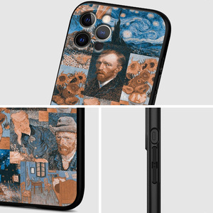 Custodia per telefono con stampa UV per iPhone 16 13 15 14 12 11 Pro MAX XR X SE XS 7 8 Plus Cover Capa di lusso Van Gogh Art expanstics Angel - Product Image 5