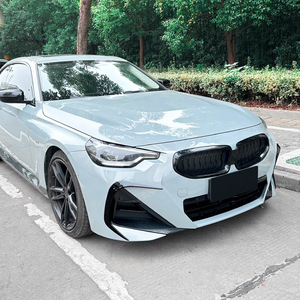 Autocollant de ventilation avant pour BMW Série 2 Coupé G42, texture carbone noir piano, autocollant adhésif pour voiture 2022+ - Product Image 1