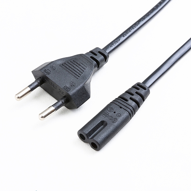 CEE7/16 2pin Standard Eruo Plug EU Figure 8 Mains Lead C7 LEC European Power Cord for Laptop Adapters 1.8M