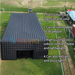 ब्लैक पोर्टेबल एलईडी डिस्को लाइटिंग नाइटक्लब पार्टी टेंट इन्फ्लैटेबल क्यूब पार्टी टेंट ब्लोअर के साथ इन्फ्लैटेबल नाइटक्लब टेंट - Product Image 5
