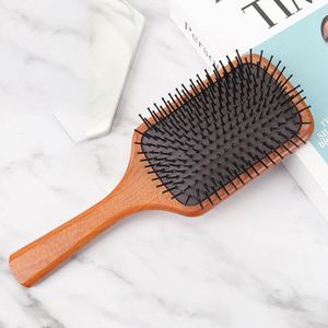 Wholesale Custom Wooden air Cushion Hair <b>Brush</b> Scalp Massage airbag Comb square Detangling Hair <b>Brush</b> for Women - Product Image 6