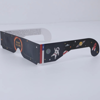 Impression gratuite Logo de marque Verres éclipse certifiés CE et ISO, Verres filtrants d'éclipse solaire