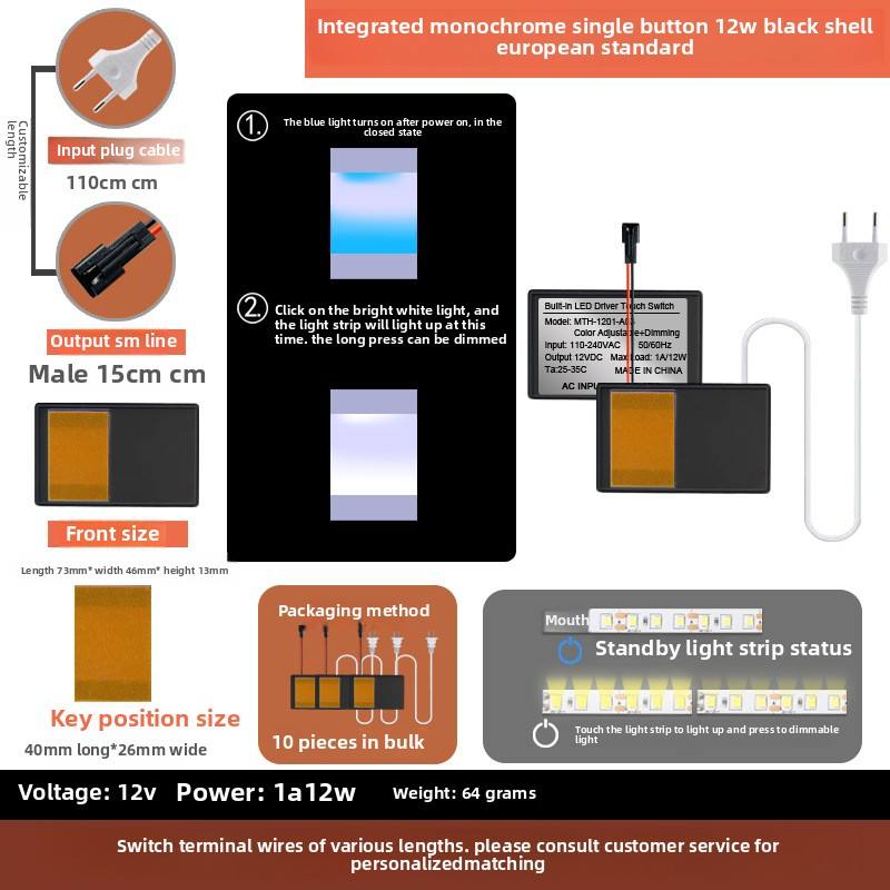 1201-A03 EU plug Noir