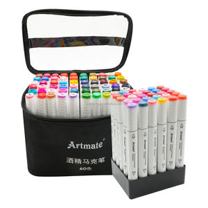Ensemble <span class=keywords><strong>de</strong></span> stylos marqueurs artistiques professionnels <span class=keywords><strong>à</strong></span> double pointe Artmate, <span class=keywords><strong>encre</strong></span> <span class=keywords><strong>à</strong></span> base d'alcool, 60 couleurs, protection <span class=keywords><strong>de</strong></span> l'environnement, double face - Product Image 2