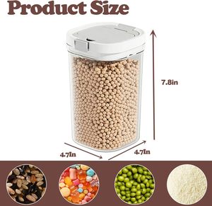 Boîtes rectangulaires pour lait en poudre avec couvercle, design hermétique anti-humidité, anneau d'étanchéité et cuillère pour l'alimentation des bébés, écologiques - Product Image 5