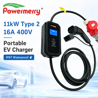 Chargeur EV portable 11 kW 16 A Type 2, utilisation domestique, design étanche IP67, nouveau, sûr