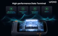 Imprimante thermique compacte UROVO K388 PRO avec Android 14.0, écran de 5,5 pouces, conception portable durable, fonctionnalités d'étiquetage et de code-barres