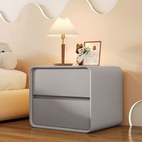 Table de chevet intelligente de luxe nordique en bois blanc, noir, brun foncé, beige, gris avec haut-parleurs Bluetooth, tiroir, mobilier rustique pour chambre à coucher