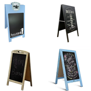 <span class=keywords><strong>Plegable</strong></span> de madera blanco negro marrón <span class=keywords><strong>pizarra</strong></span> Bar restaurante publicidad <span class=keywords><strong>pizarra</strong></span> signo de doble cara <span class=keywords><strong>pizarra</strong></span> para Bar restaurante - Product Image 4